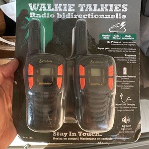 Cobra walk-in talkies with micro usb charging